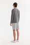 Men's Anthracite Crew Neck Cotton Easy-Iron Bi-Stretch Regular Fit Sweatshirt A61Y1205 - 4