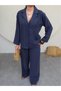 Shirt Collar Tencel Trouser Set - 3