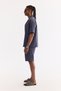 Men's Navy Blue Apaj Collar Cotton Breathable Short Sleeve Comfort Fit Shirt A61Y2011 - 3