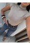 Ribbed High Neck Blouse - 2