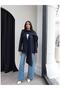 Pinstripe Shawl Blazer Jacket - 2