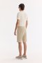 Men's Beige Elastic Waist Interlock Regular Fit Shorts with Side Pockets A61Y3630 - 3
