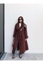 Double-Breasted Collar Belted Long Trench