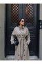 High Collar Belted Long Trench - 2