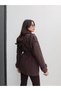 Short Cashmere Coat with Sleeve Epaulettes and Tie - 5