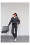 Double Color Hooded Tracksuit Set