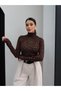 Plain Turtleneck Blouse