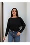 Boat Neck Long Sleeve Blouse - 4
