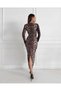 Heart Collar Leo Pattern Midi Dress - 6