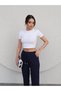 Elastic Waist Trousers with Lacing Detail - 4