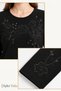 Women's Winter Peony Pattern Collar and Sleeves Embroidered, Stoned Clover Fabric Mother Combed Cotton Blouse - 3