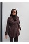 Short Cashmere Coat with Sleeve Epaulettes and Tie - 4