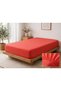 100% Cotton Fabric Elastic Single Bed Sheet 100X 200+30 cm Red