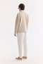 Men's Beige Classic Collar Breathable 100% Linen Comfort Fit Seasonal Coat A61Y6005 - 6