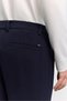 Men's Navy Blue Side Elasticated Ribbed Elastane Slim Fit Trousers A62Y3080 - 3