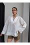 V-Neck Linen Flowy Shirt