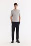 Men's Gray Polo Collar Zippered Rayon Regular Fit Knitwear T-Shirt A61Y5018 - 7