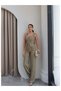 Eyelet Detailed Corset Blouse Linen Set - 4