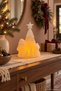 3D Christmas Figure Including Tealight Candle, Santa Claus, 15X9 cm Tabletop Illuminated New Year Ornament - 4