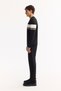 Men's Black Crew Neck Striped Knitwear Regular Fit Sweater A52Y5034 - 3