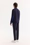 Men's Navy Blue Stand Collar Zippered Rayon Non-Pilling Knitwear Regular Fit Sweater A52Y5020 - 6