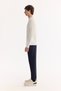 Men's Ecru Crew Neck Rayon Non-Pilling Regular Fit Knitwear Sweater A52Y5001 - 3