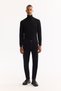 Men's Black Classic Waist Cotton Vintage Washed Roman Crop Slim Fit Jean Trousers A52Y3515 - 4
