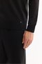 Men's Black Crew Neck Striped Knitwear Regular Fit Sweater A52Y5034 - 5