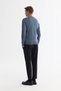 Men's Indigo Textured Basic Sweater E 005110 - 5