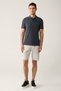 Erkek Antrasit Basic Pamuklu Polo Yaka T-shirt E001004 - 5