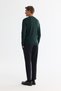 Men's Green Textured Basic Sweater E005109 - 4