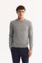Men's Gray Crew Neck Wool Knitwear Sweater B 005013