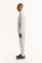 Men's Light Gray Stand Collar Zippered Bi-Stretch Technical Fabric Regular Fit Sweatshirt A52Y1335 - 3