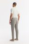 Men's Gray Side Pocket Elastic Waist Bi-Stretch Comfort Slim Fit Trousers A51Y3211 - 4