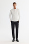Men's White Classic Collar Flexible Technical Fabric Slim Fit Shirt A42Y2122 - 6