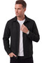 Men's Black Stretch Fabric Comfortable Fit Pocketless Cashmere Jacket – Snap Fastener, Flexible Stylish Model Jacket 0760 - 2