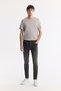 Men's Gray Classic Waist Vintage Washed Elastane Rio Skinny Fit Jean Trousers A42Y3512