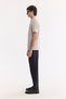 Men's Stone Wrinkle-Free Polo Neck 100% Cotton Basic Regular Fit T-Shirt B001032 - 3