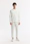 Men's White Classic Waist Cotton Jersey Carrot Fit Pants A51Y3013
