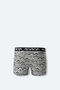 Men's Black-White Cotton Patterned Single Regular Fit Boxer A42Y9535 - 2
