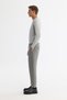 Men's Grey-Green Classic Waist Jersey Cotton Carrot Fit Trousers A42Y3061 - 2