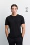 Men's Black Crew Neck Soft Touch Basic Regular Fit T-Shirt B001171