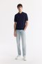 Men's Navy Blue Polo Neck Rayon Knitwear Regular Fit T-Shirt A51Y5046 - 6