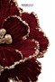 New Year's Ponsetya Pique Magnolia with Stones Burgundy 40 cm - 3