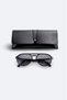 Black Round Frame Polarized Sunglasses A51Y8808 - 5