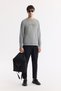 Men's Gray Crew Neck Printed Soft Touch Regular Fit Sweatshirt A51Y1231 - 6