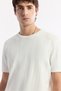 Men's Ecru Crew Neck Knitwear Regular Fit T-Shirt A51Y5023 - 2