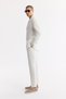 Men's White Apaj Collar 100% Linen Comfort Fit Shirt A51Y2114 - 4