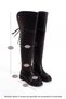 Kcl-Tr01 Thick Heel Back-Tie Long Boots - 3