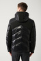 Men's Black Goose down Water Repellent and Windproof Detachable Hooded Puffer Coat with Carrying Strap A3 - 4